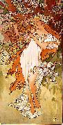 Alfons Mucha Spring oil painting on canvas